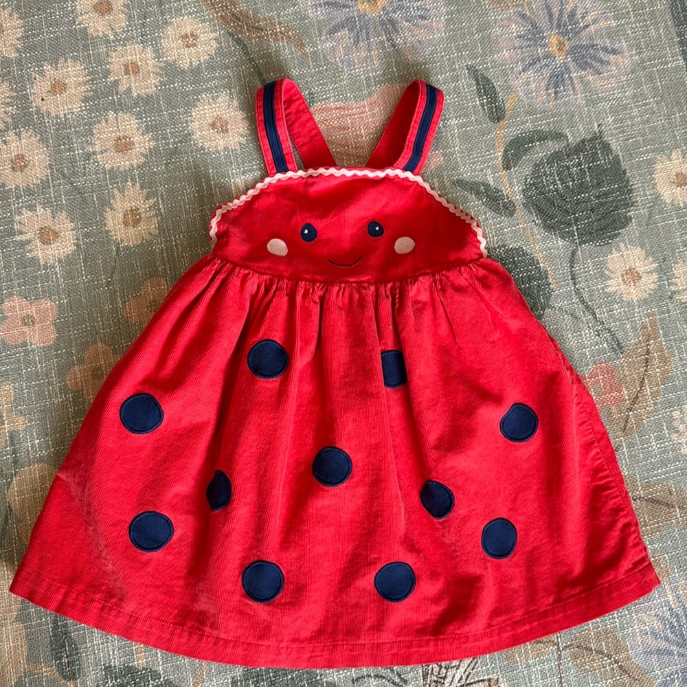 Baby Boden Ladybug pinnie